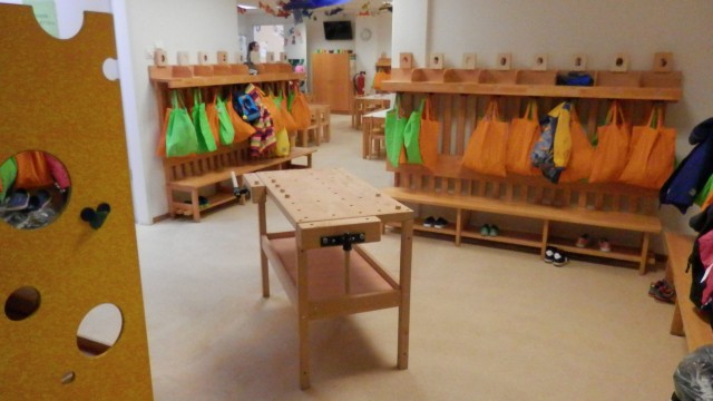 Garderobe mit Werkbank